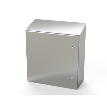 Saginaw Control & Engineering 1/4 Turn Latch Electrical Enclosures, 24 in H, 10 in D, 24 in W, NEMA 3R, 4, 4X, 12, 13 SCE-24K2410SSST